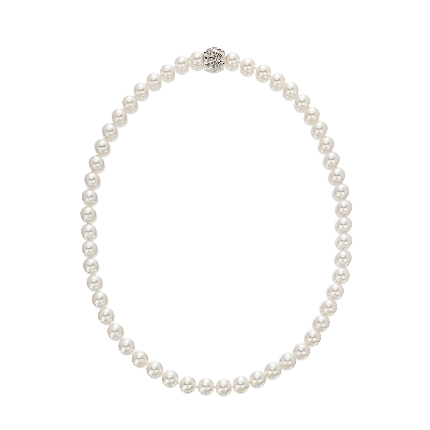 Single white 2025 bead necklace