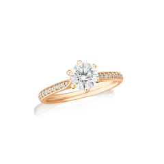 1.00cts 18ct Rose Gold Round Brilliant Cut Diamond Ring