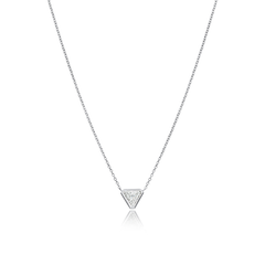 1.52cts Platinum Triangular Diamond Pendant