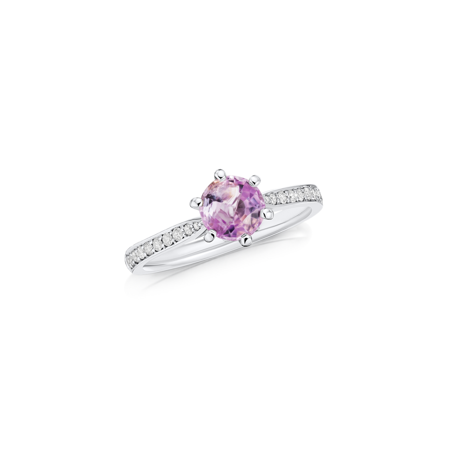 1.05cts Pink Sapphire Solitaire Ring