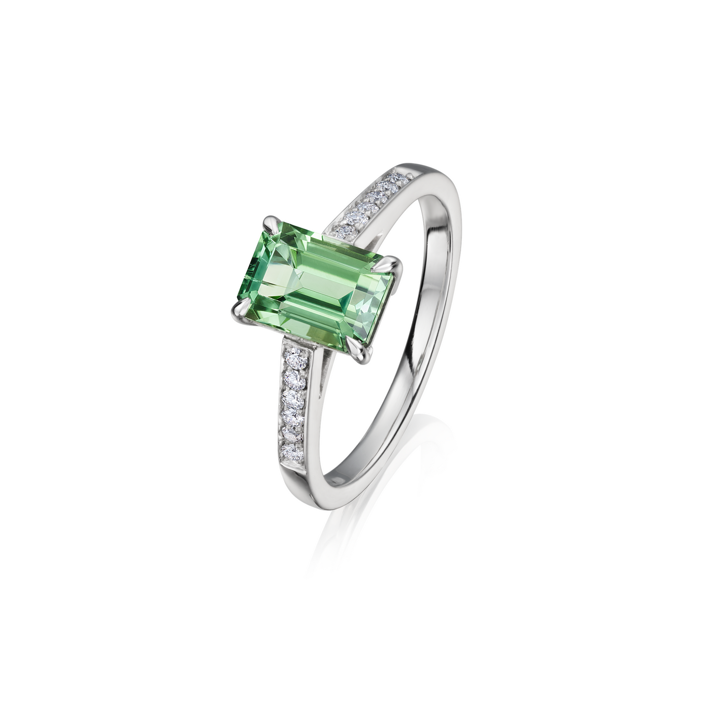 Mint Tourmaline and Diamond Ring – G Collins & Sons