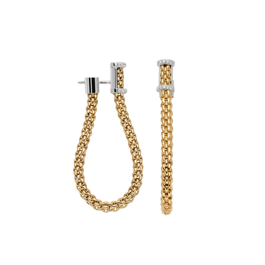 Essentials Flex'It 18ct Yellow Gold Diamond Earrings