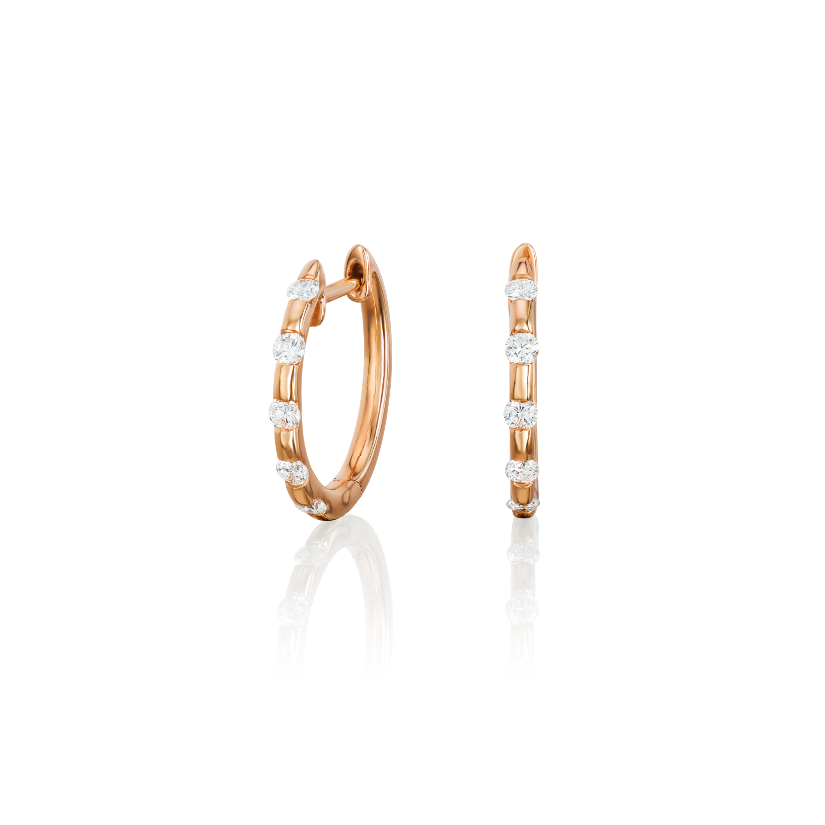 Bhumi Rose Gold Eyebright Hoop Earrings – GIVA Jewellery