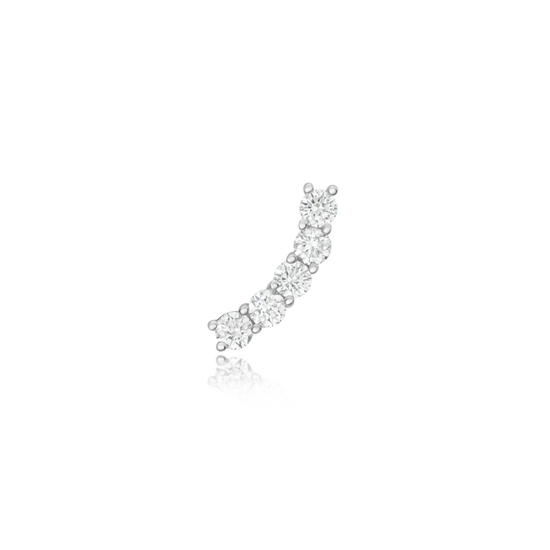 Platinum 0.24cts Diamond Earcuff