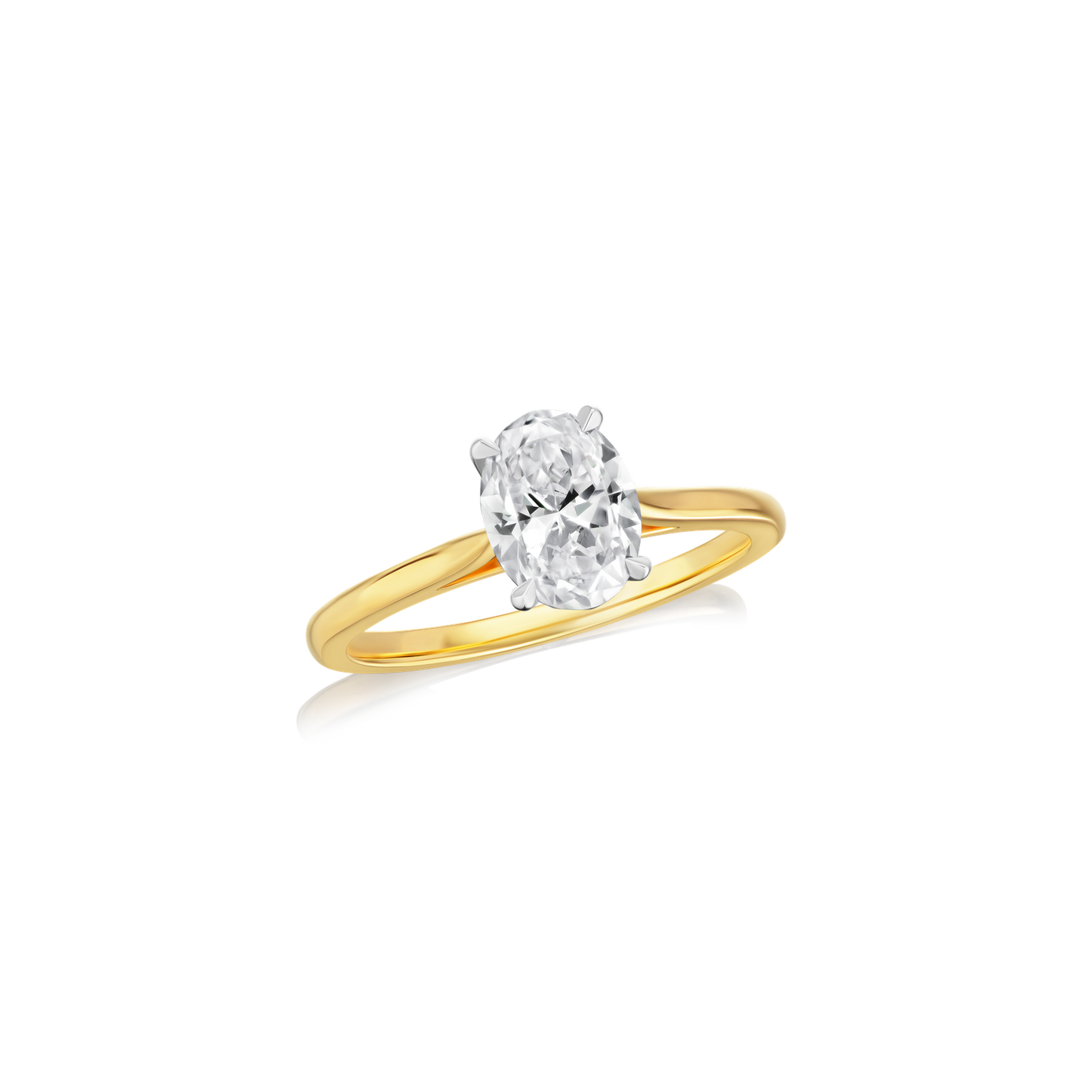1.22cts Oval Diamond Solitaire Ring