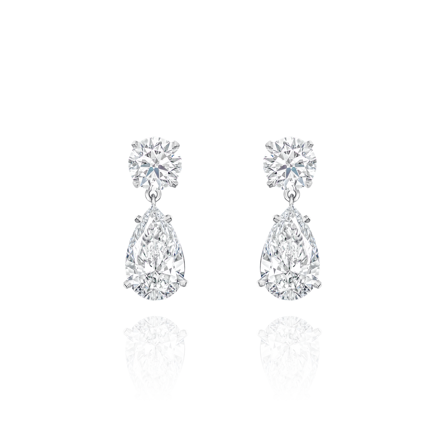 6.28cts Diamond Pear-Cut Drop Earrings – G Collins & Sons