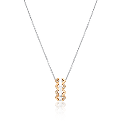 Nectar Platinum and 18ct rose gold Diamond-Set Pendant
